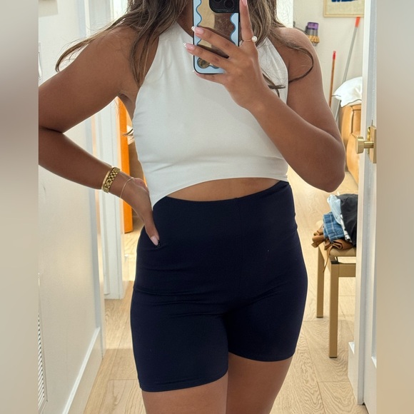 Navy and White Women's Romper - Picture 1 of 2